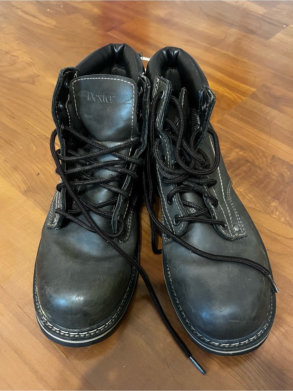 Dexter Black Leather Men's Lace-Up Work Boots